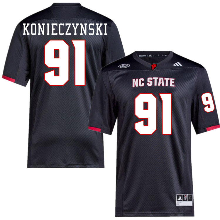 NC State Wolfpack #91 Nick Konieczynski College Football Jerseys,Uniforms-Black